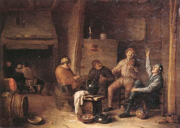 Hendrick Martensz Sorgh A tavern interior with peasants drinking and making music Spain oil painting art